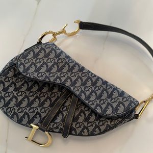 Vintage Denim Dior Saddle Bag